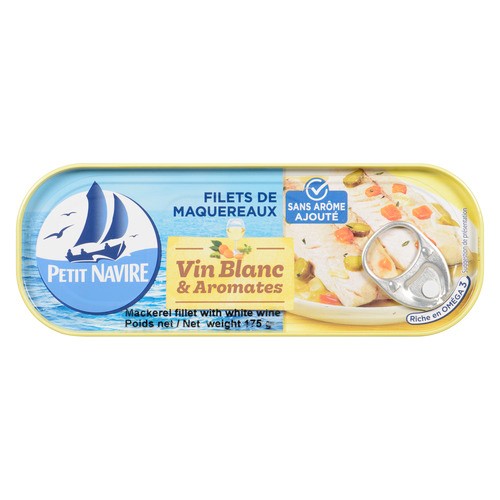 Petit Navire Mackerel Fillets With White Wine 175 g