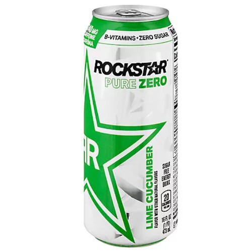 Rockstar Pure Zero Energy Drink Cucumber Lime 473 ml (can)