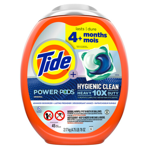 Tide Laundry Detergent Mega Pod Original Hygienic Clean 45 Pacs