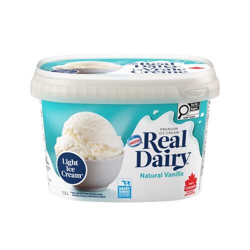 Nestlé Real Dairy Ice Cream 50% Less Fat Natural Vanilla 1.5 L