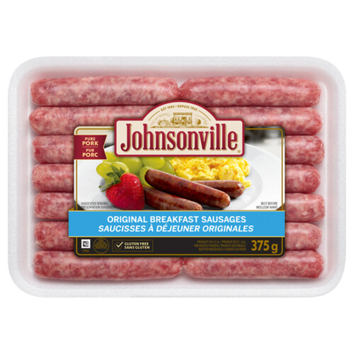 Johnsonville Gluten-Free Frozen Breakfast Sausage Original 375 g