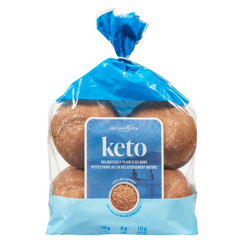 Island City Baking Delightfully Plain Flax Buns Keto 480 g