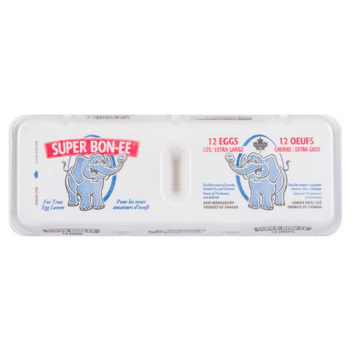 Burnbrae Farms Super Bon-ee White Eggs Extra Large 12 Count