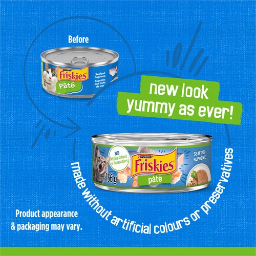 Friskies Wet Cat Food Pate Seafood Supreme 156 g