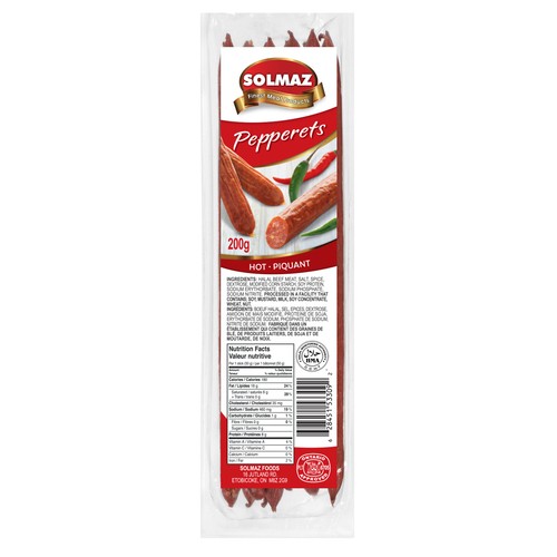 Solmaz Finest Halal Pepperettes All Beef Hot 200 g