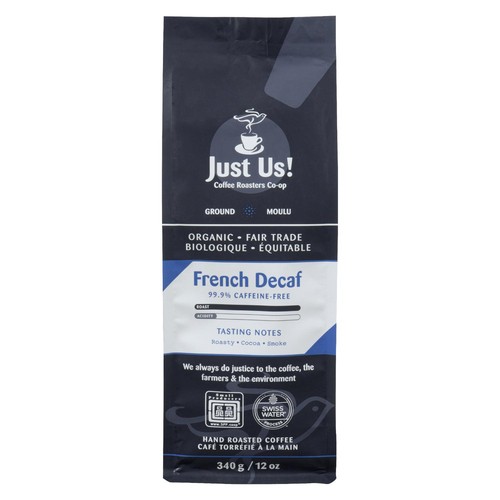 Just Us! Organic Ground Coffee French Decaf 340 g