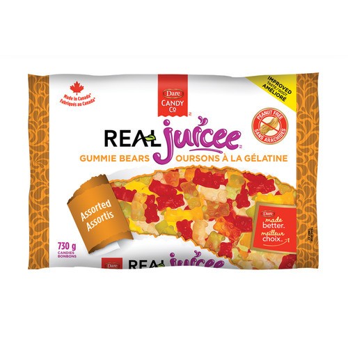 Dare Real Juicee Peanut-Free Gummie Bears Assorted 730 g