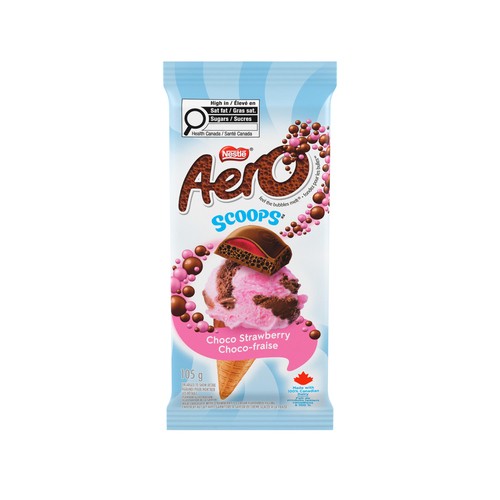 Nestlé Aero Chocolate Bar Scoops Choco Strawberry 105 g