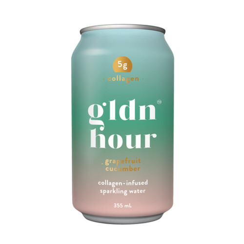 Gldn Hour Collagen-Infused Sparkling Water Aloe Cucumber Grapefruit 355 ml (can)