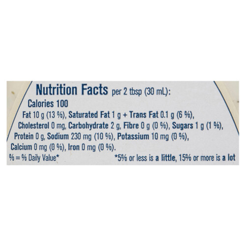 Hellmann's Vegan Dressing Classic Ranch Certified Vegan Condiment 250