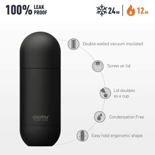 Asobu Orb Bottle Black 1 EA