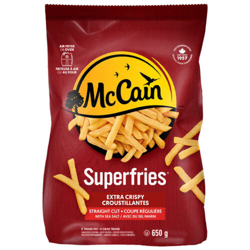 McCain Superfries Fries Straight Cut Extra Crispy 650 g