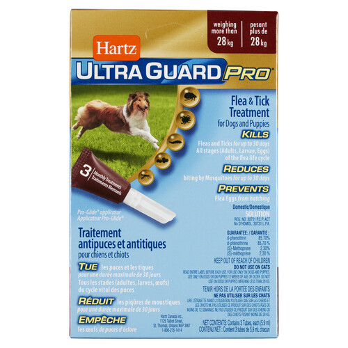 Hartz UltraGuard Pro Flea & Tick Treatment - 2.5 to 6 kg Dogs 3 x 5.9 ml