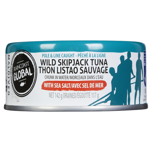 Raincoast Global Wild Skipjack Tuna In Water With Sea Salt 142 g