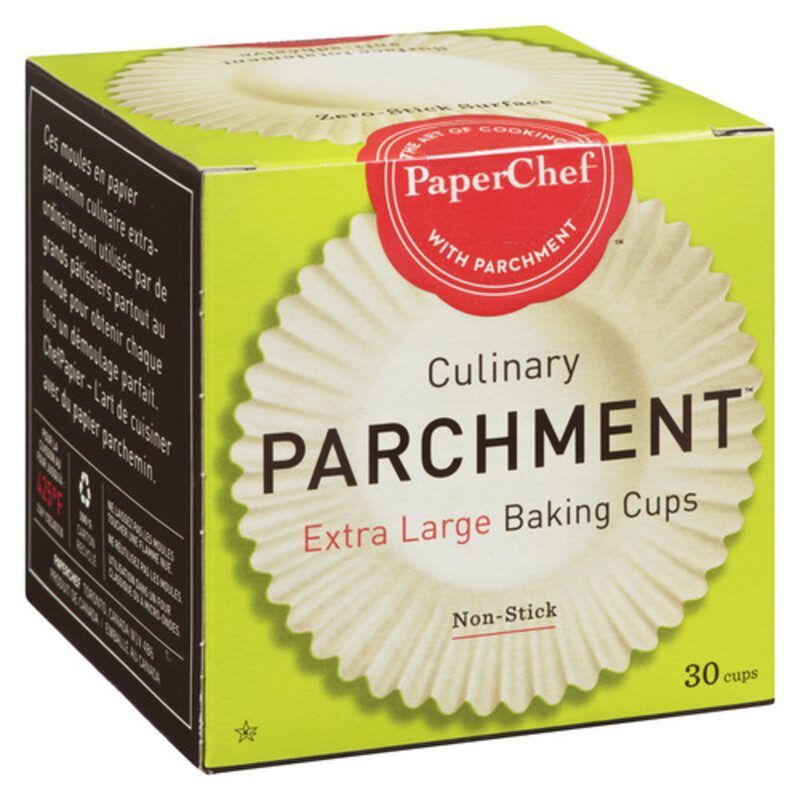 PaperChef Parchment Baking Cups Extra Large NonStick 30 EA Voilà