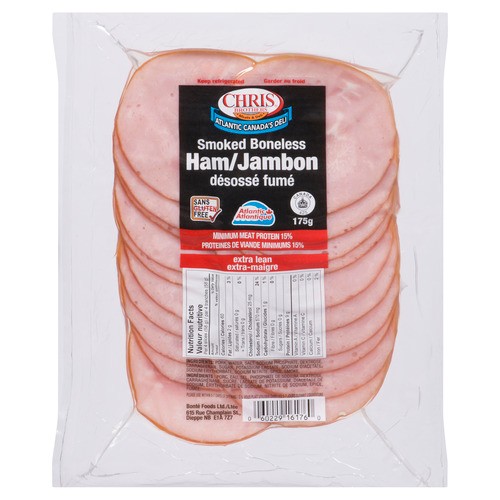 Chris Brothers Smoked Boneless Ham Sliced Meat 175 g