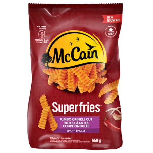 McCain Superfries Spicy Jumbo Crinkle Cut 650g