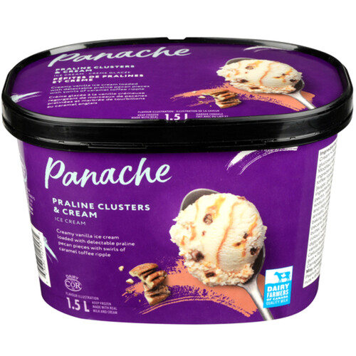Panache Ice Cream Praline Clusters & Cream 1.5 L