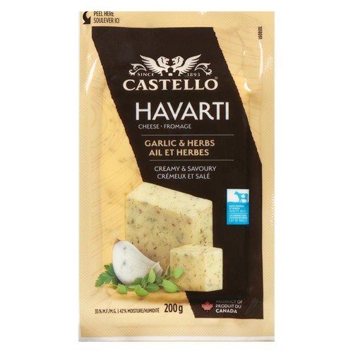 Castello Havarti Cheese Garlic & Herbs 200 g