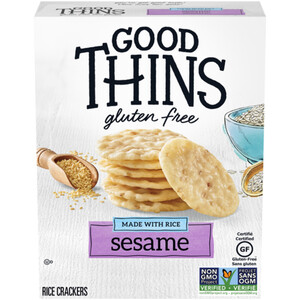 Christie Good Thins Gluten-Free Rice Crackers Sesame 100 g