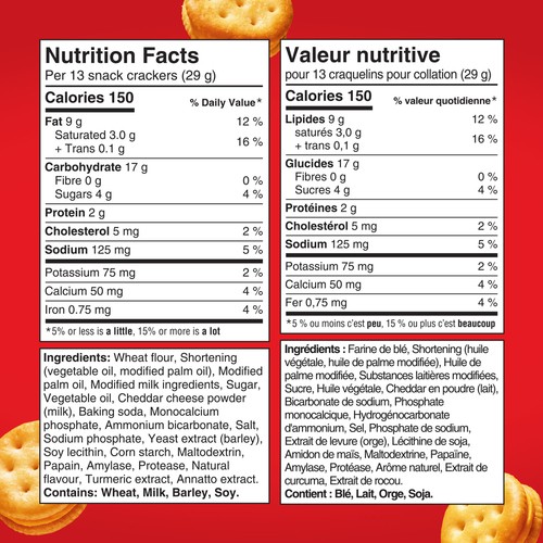Christie Ritz Bits Sandwiches Cheese Flavoured Snack Crackers 180 g