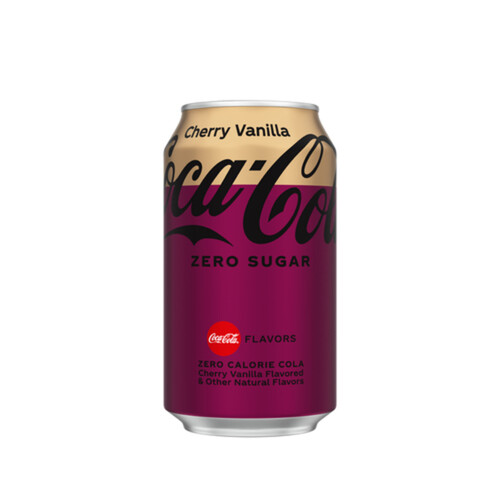 Coca-Cola Zero Sugar Soda Pop Cherry Vanilla 355 ml (cans)