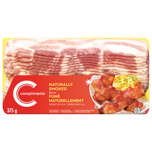 Compliments Bacon Naturally Smoked 375 g