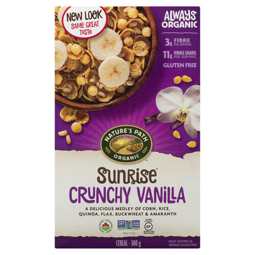 Nature's Path Organic Gluten-Free Cereal Sunrise Crunchy Vanilla 300 g