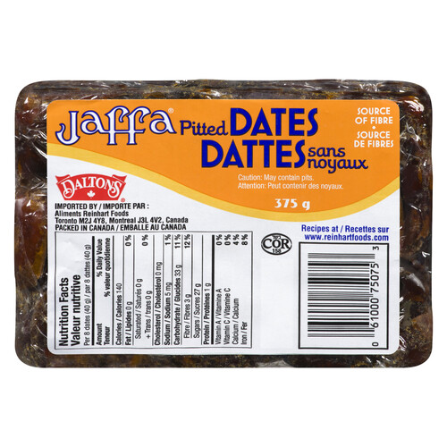 Jaffa Pitted Bar Dates 375 g