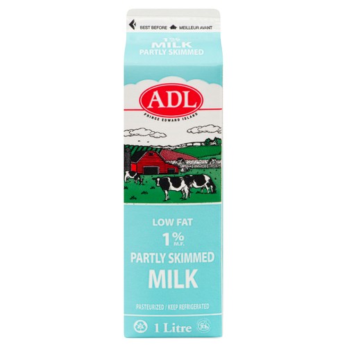 ADL 1% Milk Partly Skimmed 1 L