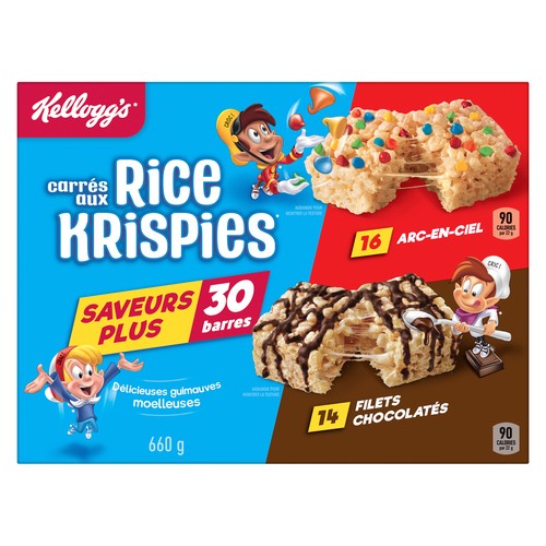 Kellogg's Rice Krispies Squares Variety Pack 30 Bars 660 g