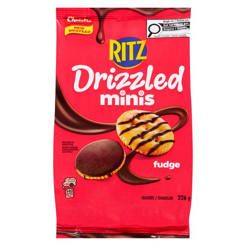 Ritz Crackers Drizzled Minis Fudge 226 g