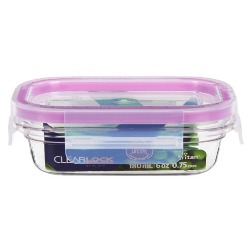 Clearlock Rectangle Container 180 ml 1 EA 