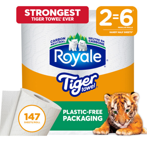 Royale Tiger Paper Towel 2-Ply 2 Rolls x 147 Sheets