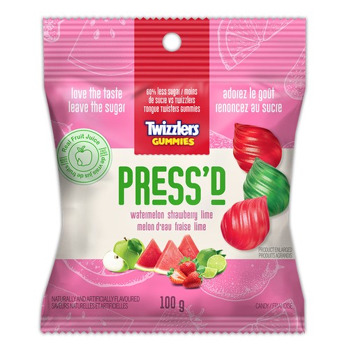 Twizzlers Press'd Gummi Candy Watermelon 100 g