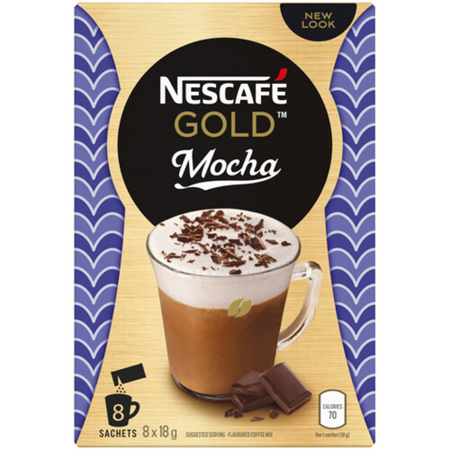 Nescafe Instant Coffee Cappuccino Mocha 8 x 18 g 