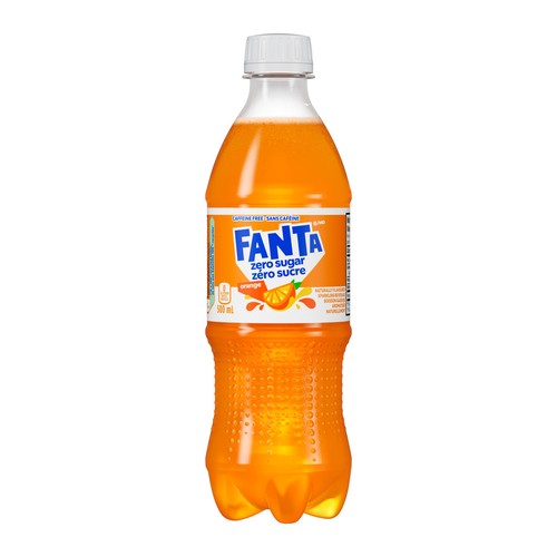 Fanta Zero Sugar Soda Drinks Orange 500 ml (bottle)