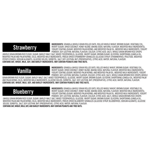 Voilà Quaker Yogurt Chewy Bars Strawberry Blueberry Vanilla 30 Pack