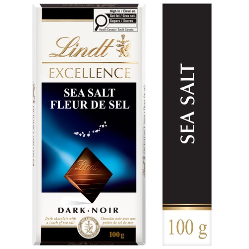 Lindt Excellence Chocolate Bar Dark Sea Salt 100 g