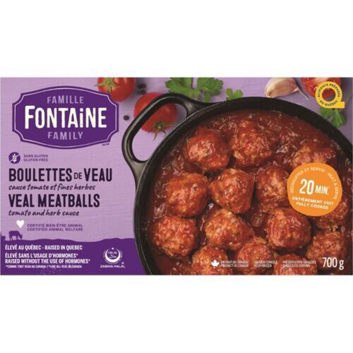 Fontaine Family Veal Meatballs In Tomato Sauce 700 g (frozen)