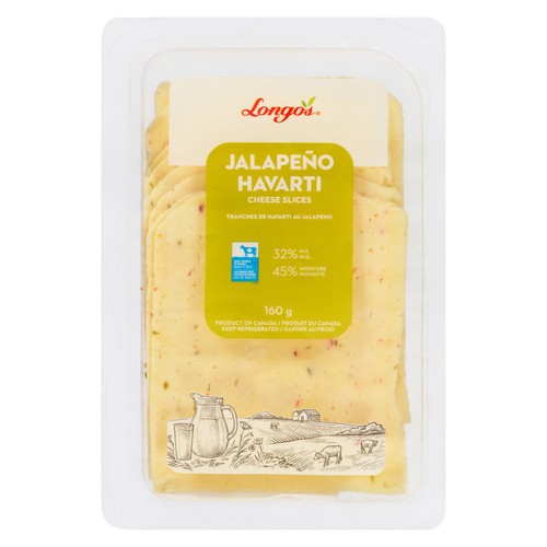 Longo's Sliced Cheese Havarti Jalapeno 160 g