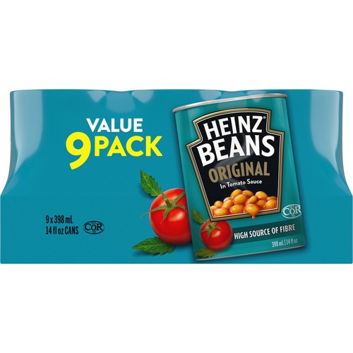 Heinz Canned Beans Original In Tomato Sauce 9 x 398 ml