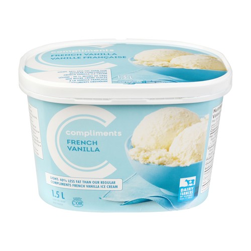 Compliments French Vanilla Light Ice Cream 1.5 L