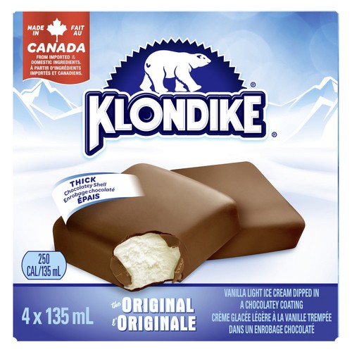 Klondike Original Ice Cream Bar Light Creamy Vanilla  4 x 135 ml