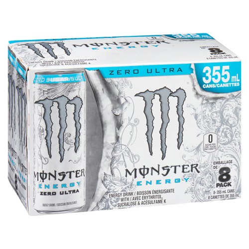 Monster Energy Drink Zero Sugar Ultra White 8 x 355 ml (cans)
