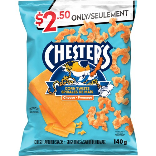 Chester's Cheese Flavoured Snack Corn Twists 140 g