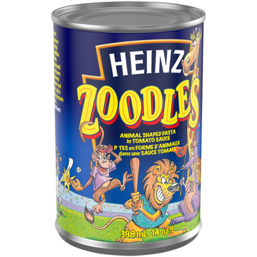 Heinz Zoodles Animal Shaped Pasta With Tomato Sauce 398 ml