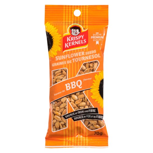 Krispy Kernels Shelled Sunflower Seeds BBQ Flavour 70 g
