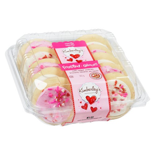Kimberley's Frosted Valentine Vanilla White & Pink Cookies