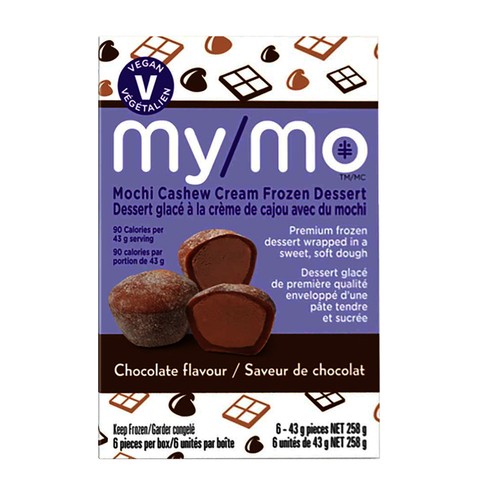 My/Mo Non-Dairy Chocolate Mochi Cashew Cream Frozen Dessert 6 x 43 g